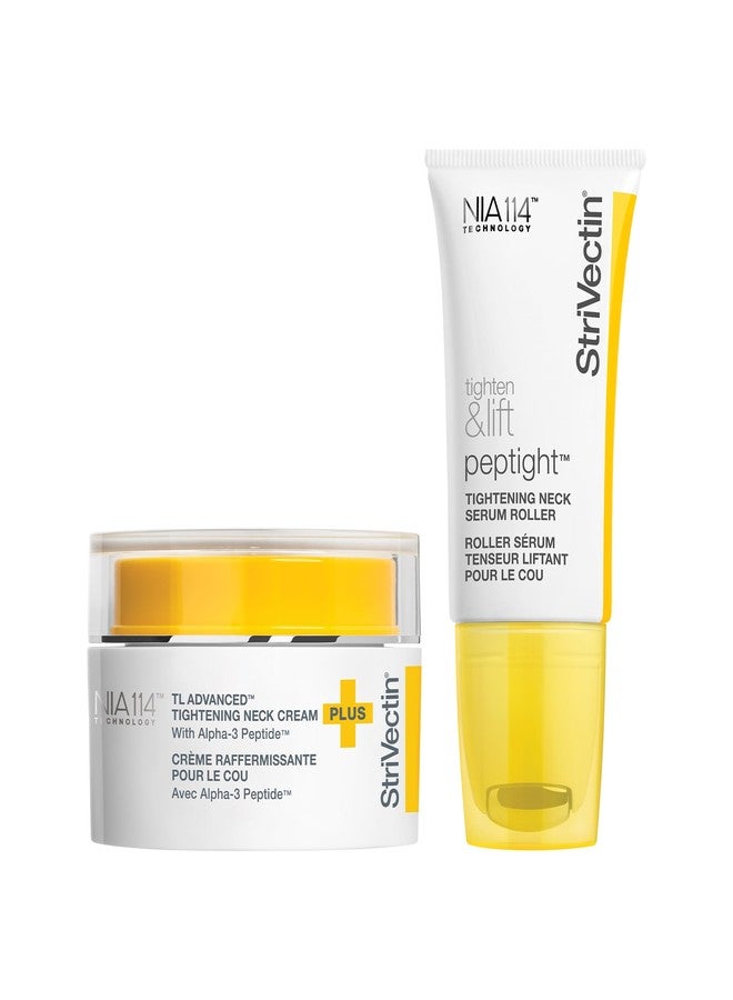 StriVectin Tighten & Smooth Neck Cream and Neck Serum Roller Anti-aging Skin Care 2-Piece Set, Smoothing Look of Wrinkles and Fine Lines, Improves Crepey Skin and Vertical Lines - Image 1